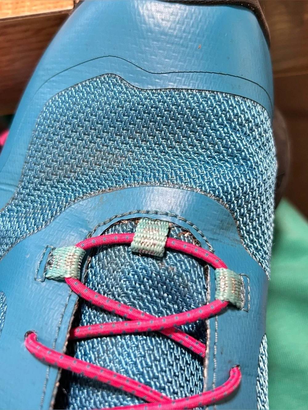 Keen Youth Blue Wanduro Waterproof Bungee Lace Hiking Trail Boots Shoes SZ US 6